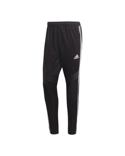 Adidas Black Tiro19 Tr Pnt Applique Football Sports Long Pants for men