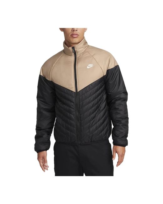 Nike Black Sportswear Windrunner Therma-fit Midweight Puffer Jacket for men