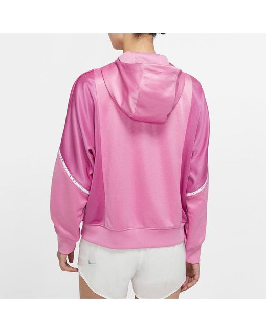 Nike Pink (Wmns) Sportswear Logo Printing Hooded Jacket Coat