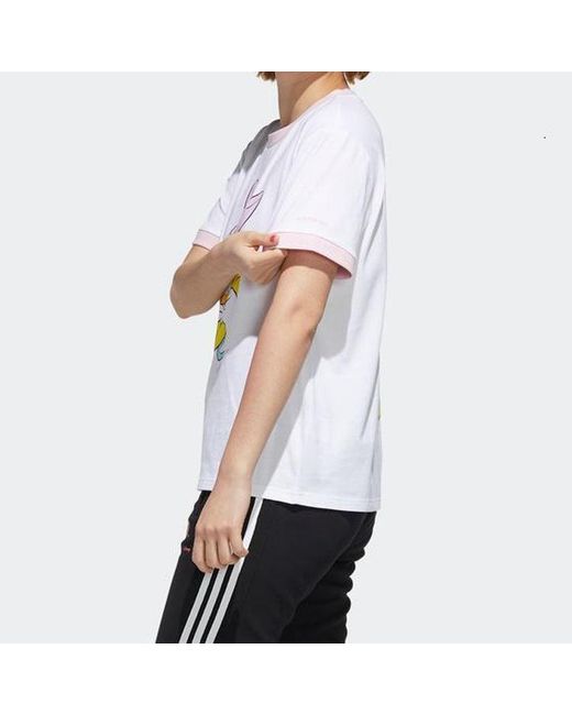 Adidas White (Wmns) Neo Dsny Cp Tee Disney Donald Duck Sports Short Sleeve