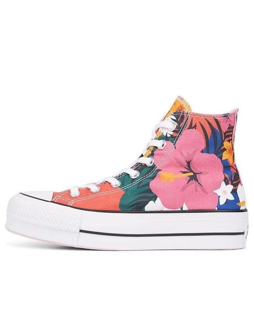 Converse Pink (Wmns) Chuck Taylor All Star Lift High 'Paradise Print'