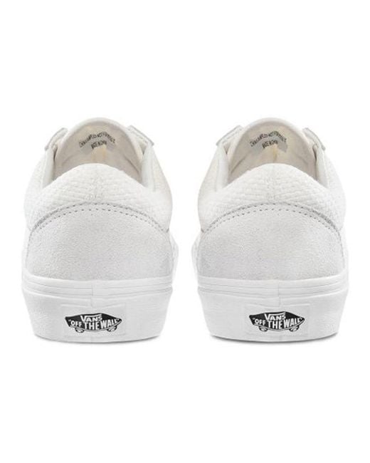 Vans White Old Skool 'Woven Check for men