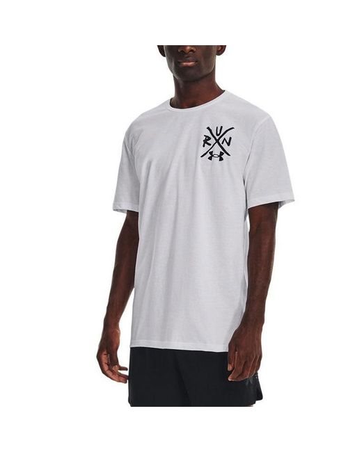 Under Armour Gray Run Like Hell T-Shirt for men