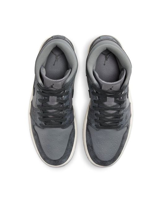 Nike Blue (Wmns) 1 Mid 'Distressed Smoke'