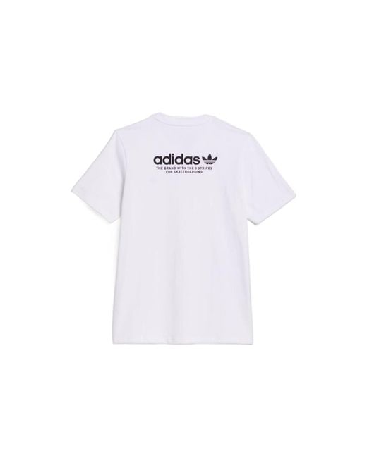 Adidas White Originals Skateboarding 4.0 Logo T-Shirt for men
