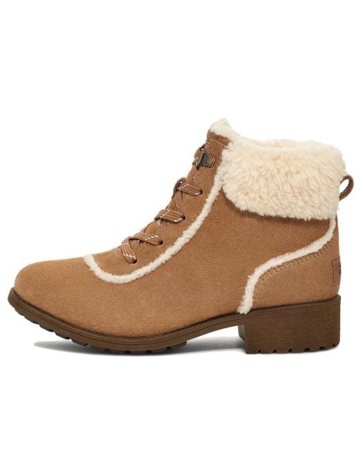 Ugg Brown (Wmns) Bodie Fur Lace Boot 'Chestnut'