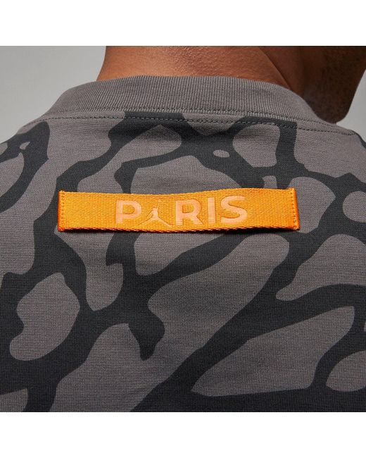 Nike Gray X Paris Saint-Germain Graphic T-Shirt 'Iron' for men