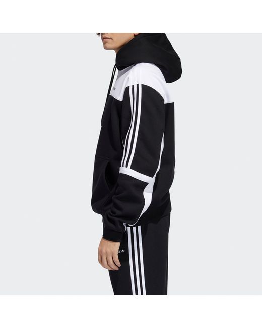 Adidas Black Originals Logo Printing Colorblock Sports for men