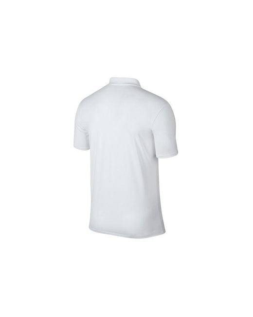 Nike White Dri-Fit Victory Slim Fit Version Golf Lapel Short Sleeve Polo Shirt for men