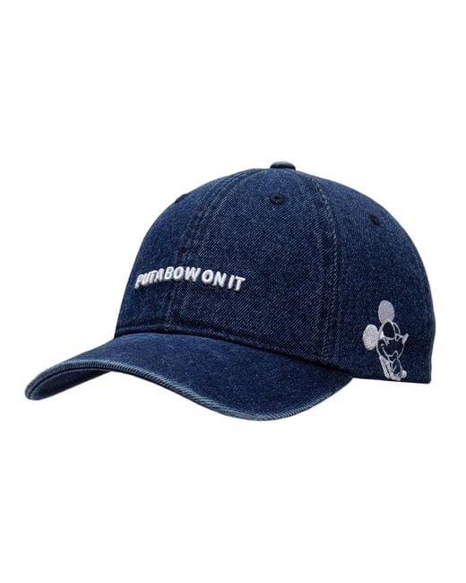 Li-ning Blue X Disney Logo Denim Baseball Cap