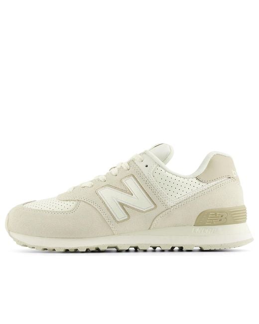 New Balance White 574 'Light' for men