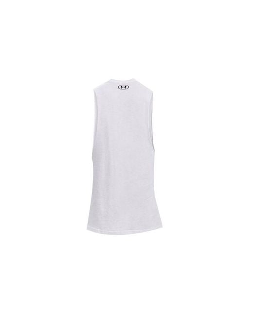 Under Armour White Training Graphics Tank Top for men