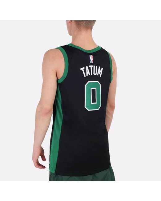Nike Black Nba Sports Basketball Jersey Vest Sw Fan Edition Boston Celtics Tatum No. 0 for men