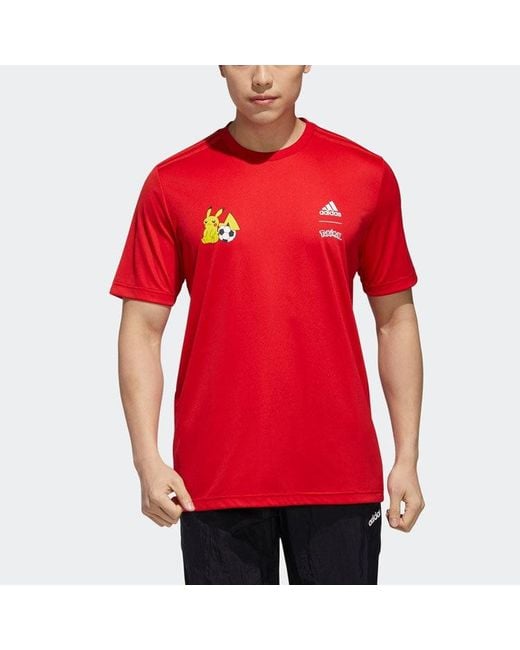 Adidas Red X Pokmon Crossover Training Sports Short Sleeve for men