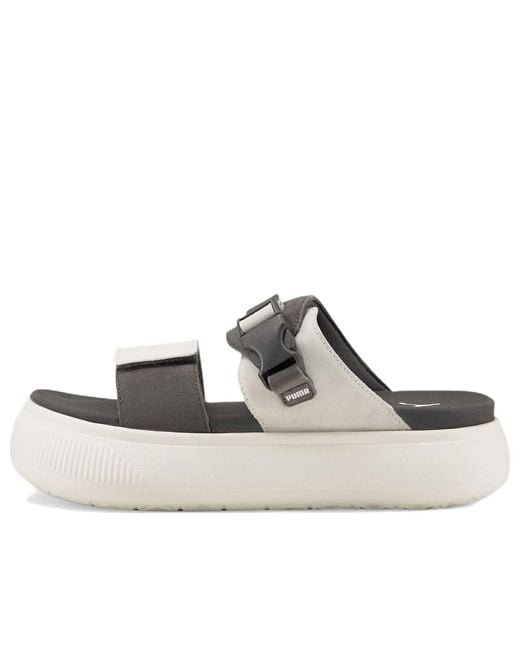PUMA White (Wmns) Suede Mayu Sandal 'Marshmallow Dark Shadow'