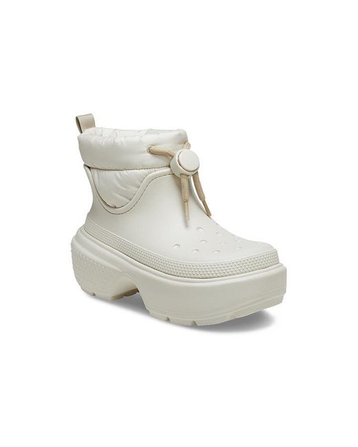 CROCSTM White Stomp Puff Boots 'Stucco' for men