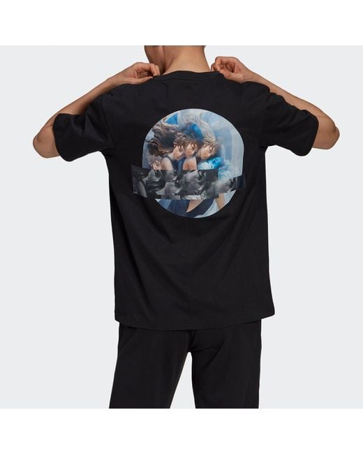 Adidas Black Originals Artist Tee Ss Pattern Printing Sports for men