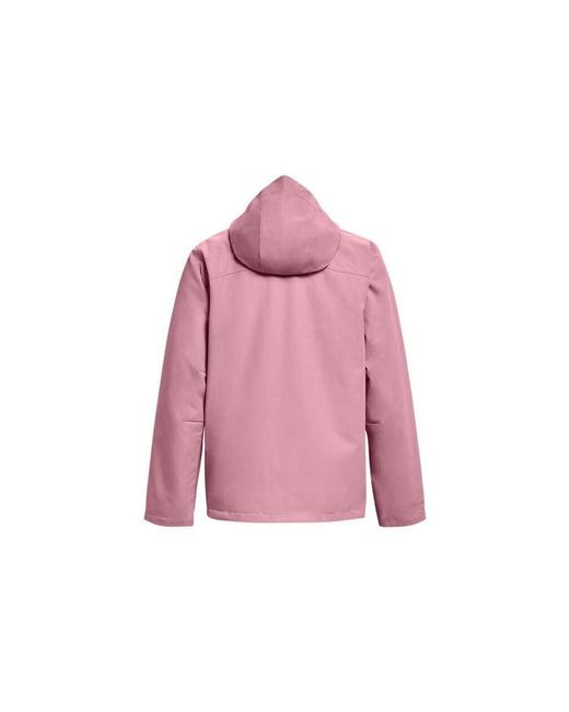Under Armour Pink Under Armor Autumn Three-in-one Woven Hooded Jacket