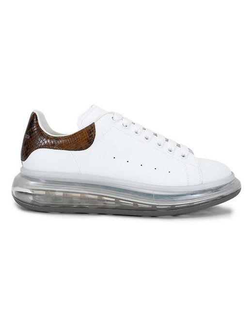 Alexander McQueen White Oversized Transparent Sole Sneaker for men