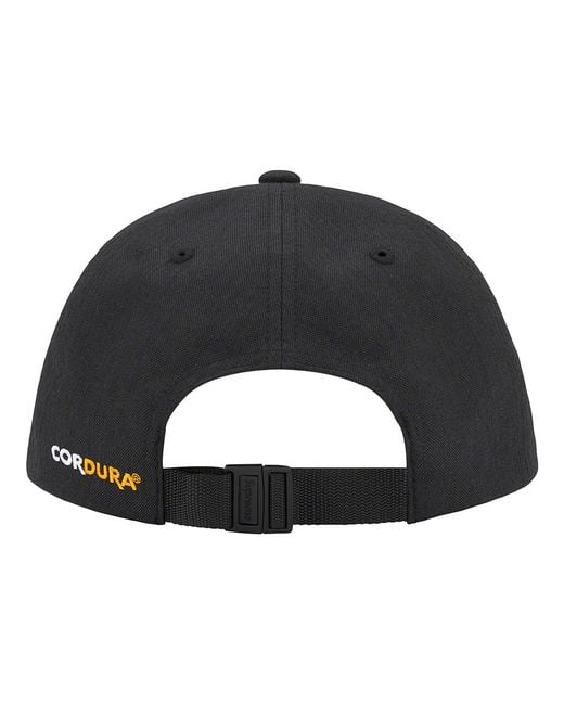 Supreme Black Brushed Cordura Small Box 6-Panel for men