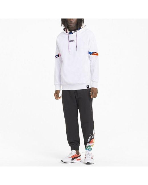 PUMA White International Hoodie for men