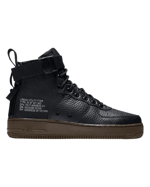 Nike Black (Wmns) Sf Air Force 1 Mid 'Hazel'