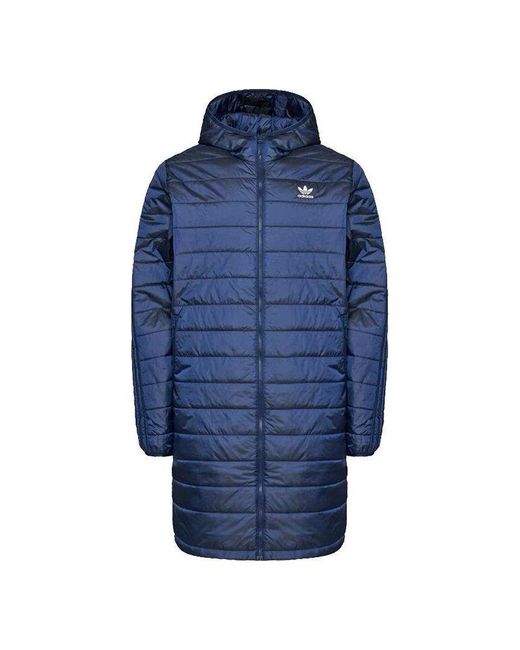 Adidas Blue Originals Long Down Jacket for men