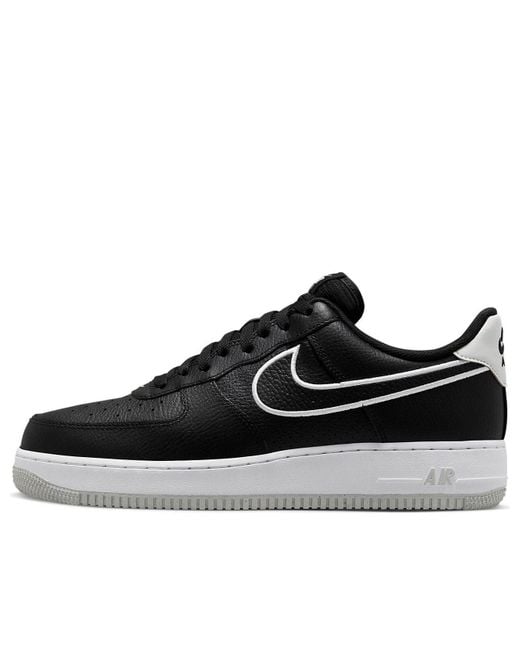 Nike Black Air Force 1 '07 'Embroidered Swoosh for men