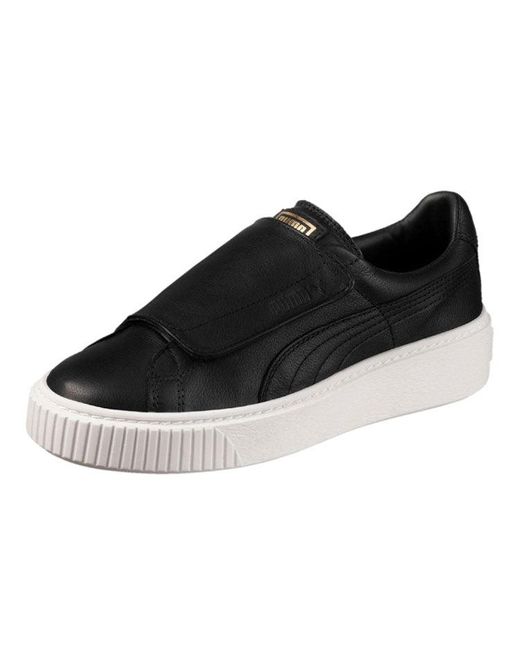 PUMA Black (Wmns) Basket Platform Big Strap