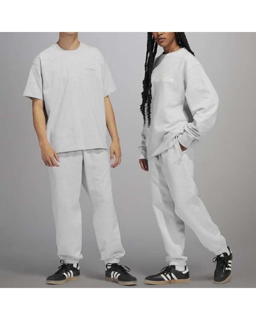 Adidas Gray X Pharrell Humanrace Logo Sweatpant 'Halo' for men