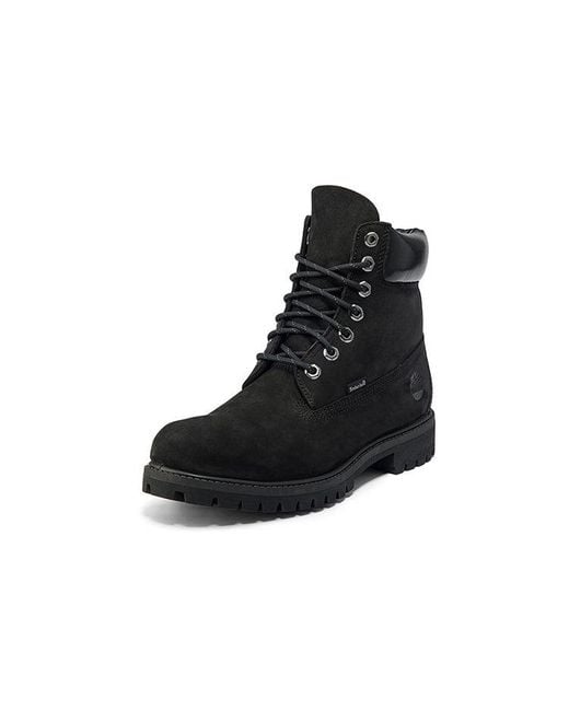 Timberland Black Premium 6 Inch Waterproof Wide-Fit Boot Nubuck' for men