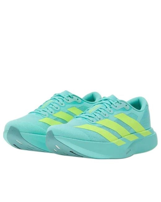 Adidas Blue Adizero Evo Sl 'Flash Aqua Lucid Lemon' for men