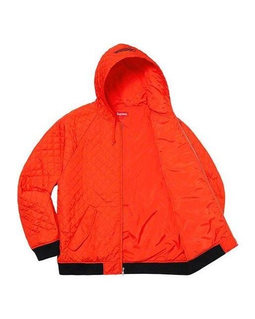 Supreme Red X Automobill Lamborghini Hooded Work Jacket for men