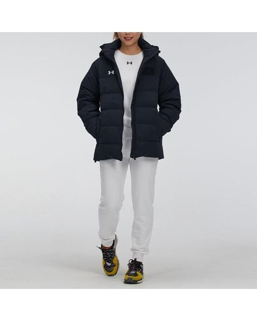 Under Armour Blue (Wmns) Logo Training Hooded Down Jacket