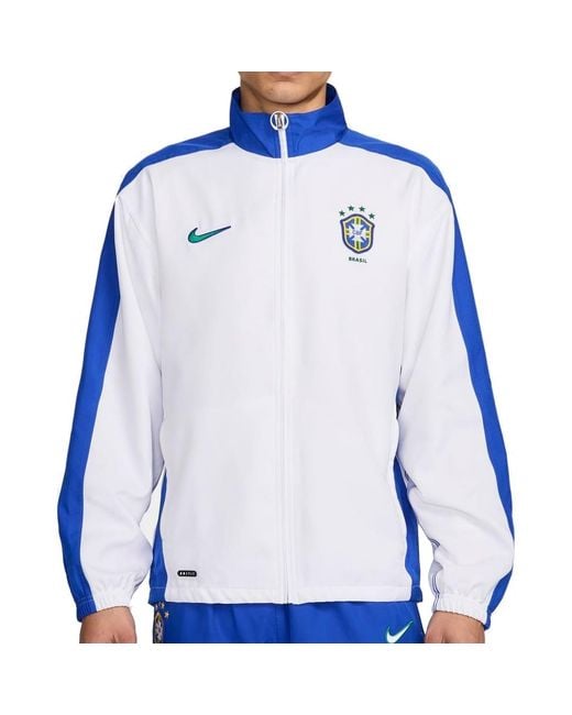 Nike Blue Brazil 1998 Reissue Football Replica Tracksuit Jacket Lyon' for men