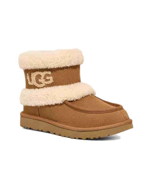 Ugg Natural (Wmns) Classic Ultra Mini Fluff 'Chestnut'