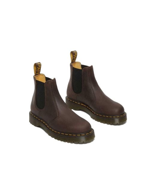 Dr. Martens Brown 2976 Bex Crazy Horse Chelsea Boots 'Dark'