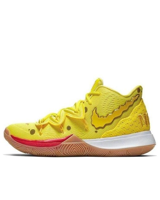 Nike Yellow Kyrie 5 Spongebob Squarepants for men