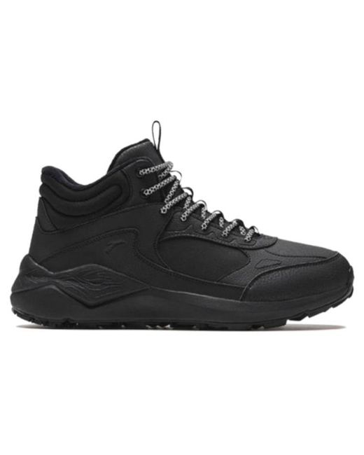 Anta Black Mid Top Hiking Shoes for men