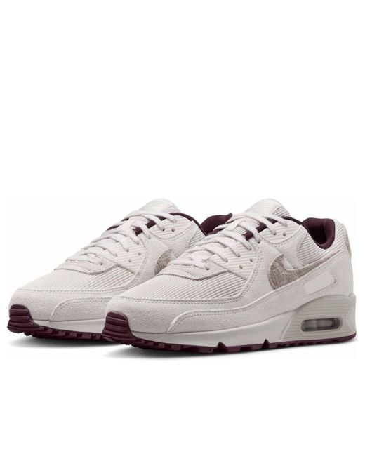 Nike White Air Max 90 Prm 'Sail Burgundy Crush' for men