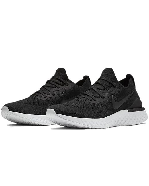 Nike Black Epic React Flyknit 2 'Gunsmoke' for men