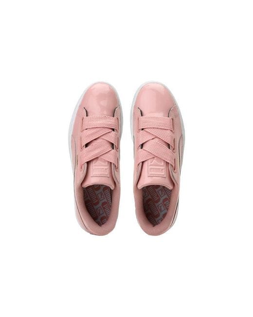 PUMA Pink (Wmns) Basket Heart Patent 'Peach'