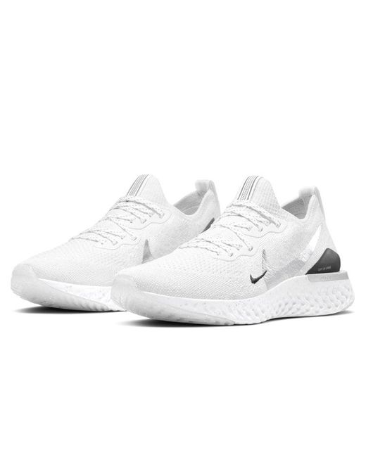 Nike White (Wmns) Epic React Flyknit 2 Metallic'