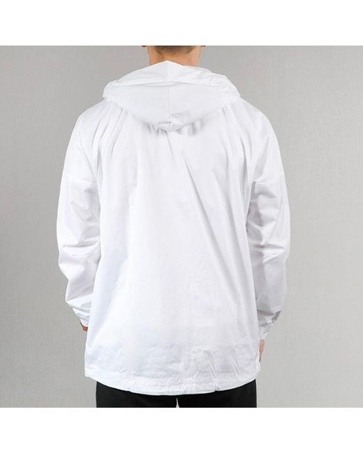 Adidas White Sports Stylish Zipper Hooded Jacket for men