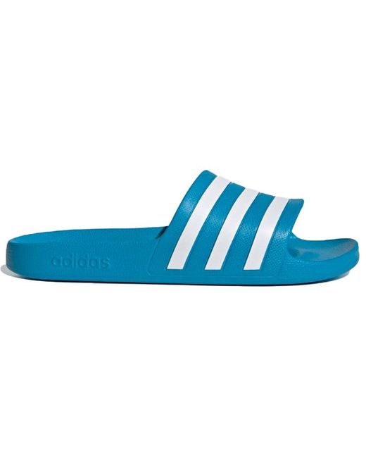 Adidas Blue Adilette Aqua Slides 'Solar' for men