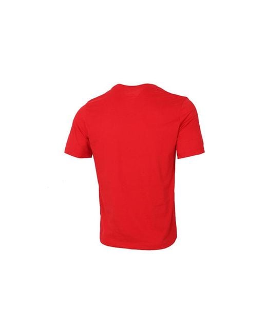 Nike Red Dri-Fit Tortoise Printing Quick Dry Sports Round Neck Short Sleeve Large for men