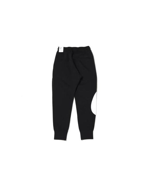 Nike Black Large Logo Casual Knit Splicing Embroidered Sports Pants/Trousers/Joggers Autumn for men