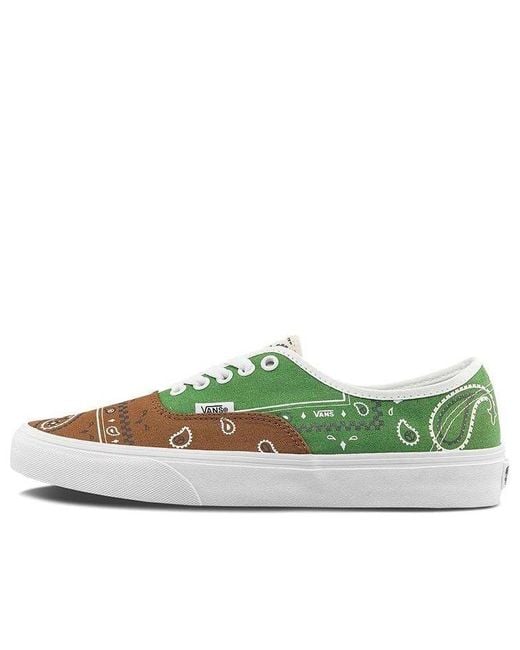 Vans Green Authentic 'Peace Paisley for men