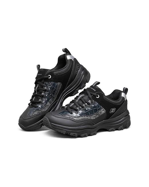 Skechers Black (Wmns) D'Lites Leisure Chunky Shoes