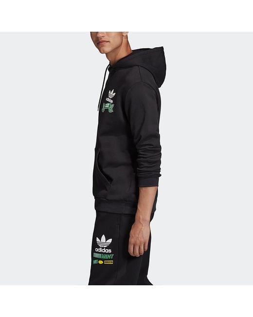Adidas Blue Originals Snowflake Hooded Pullover for men
